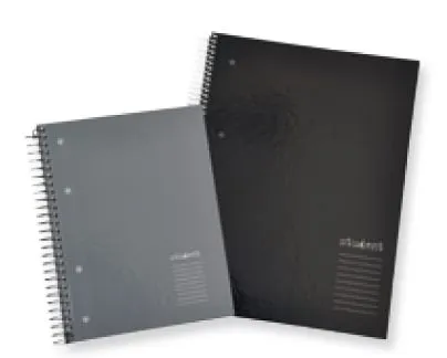 Caderno Espiral Rigido A4 Pautado/Xadrez 160 Folhas 70 gr Cinza