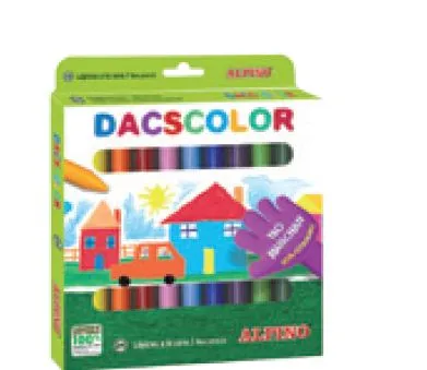 Lápis de Cera 12 Cores Dacscolor