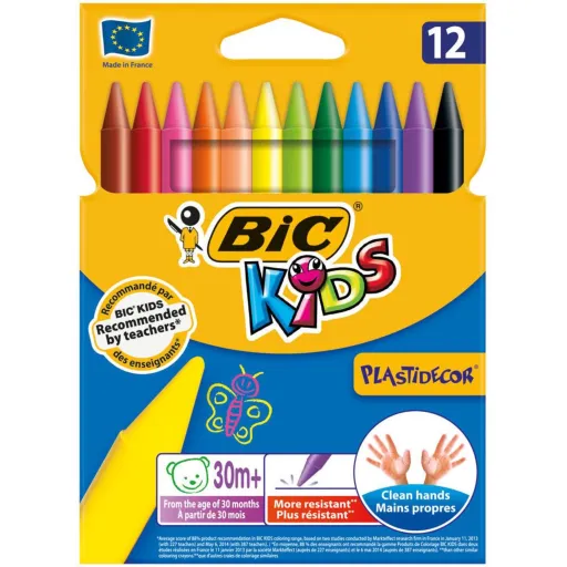 Lápis de Cera 12 Cores Bic Kids