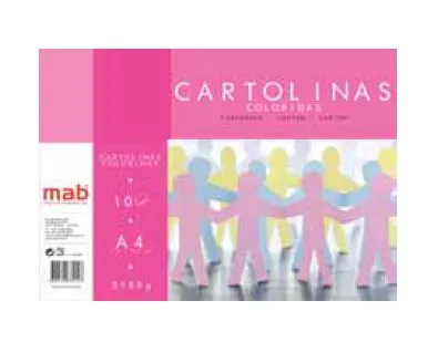 Cartolina A3 Mab 10 Folhas Cores Sortidas