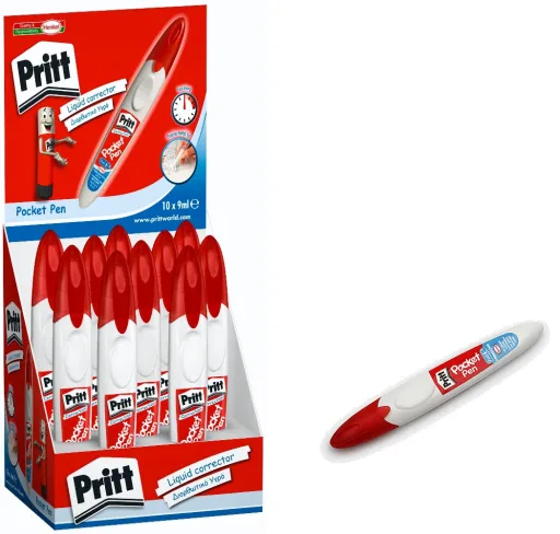 Expositor Corretor de Caneta 10Un. Pritt Pen 9ml