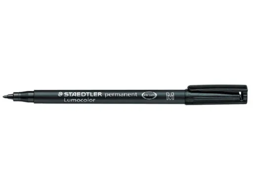 Marcador Permanente Staedtler Lumocolor 1mm Preto