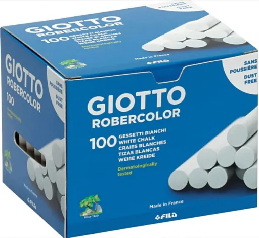 Giz Escolar Branco Giotto Robercolor 100 Paus