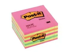 Bloco de Notas Aderentes Cubo 450 Folhas Néon 76x76mm Post-it