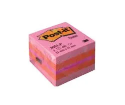 Bloco de Notas Aderentes Cubo 400 Folhas Morango 51x51mm Post-it