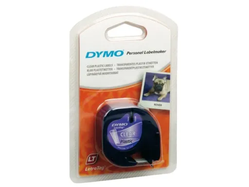 Fitas Dymo 12mm Letratag 12267 Transparente em Plástico