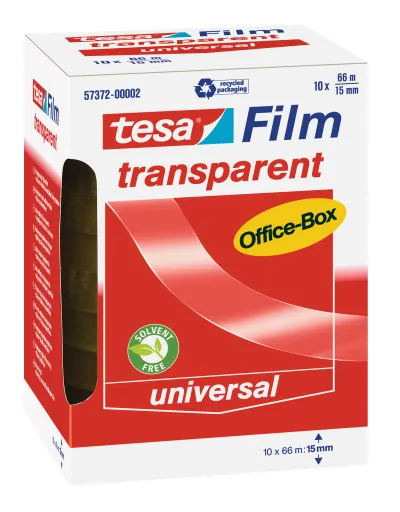 Fita Cola Caixa 10 Un. 66mx15mm Tesa Film Universal Office-Box