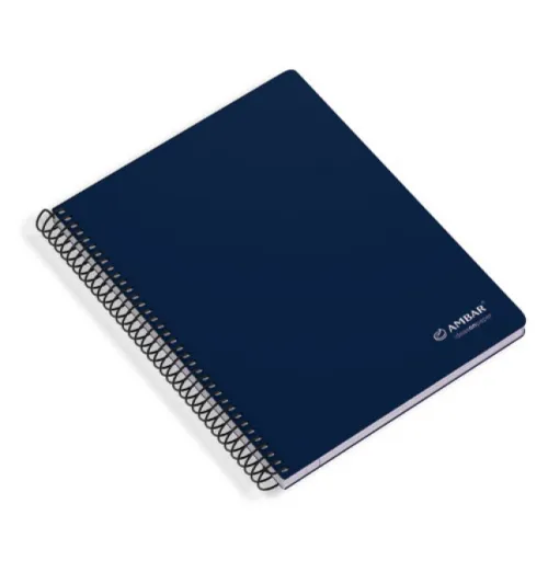 Caderno Espiral A5 Quadriculado 80fls Azul Ambar