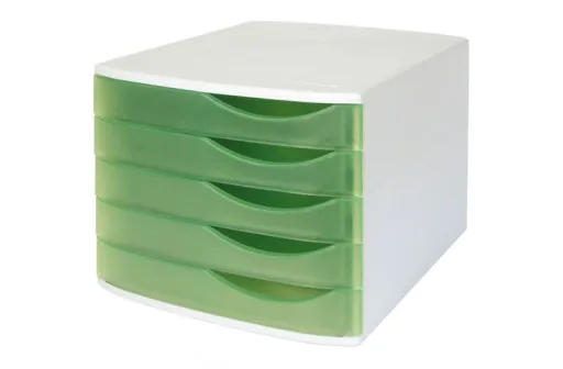 Arquivador Modular 5 Gavetas Smead Silky Touch Verde