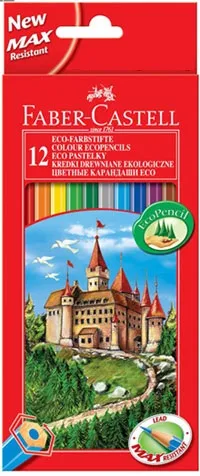 Lápis de Cor 12 Cores 17cm Faber Castell Ecolápis