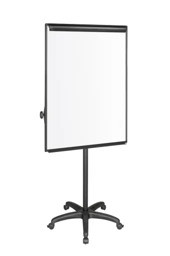 Quadro Branco Tripé 70x100cm Flip Chart com Rodas Classic Preto