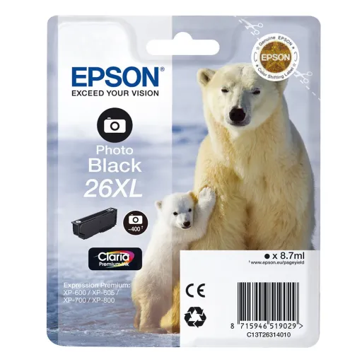 Tinteiro Epson Preto Photo 26XL