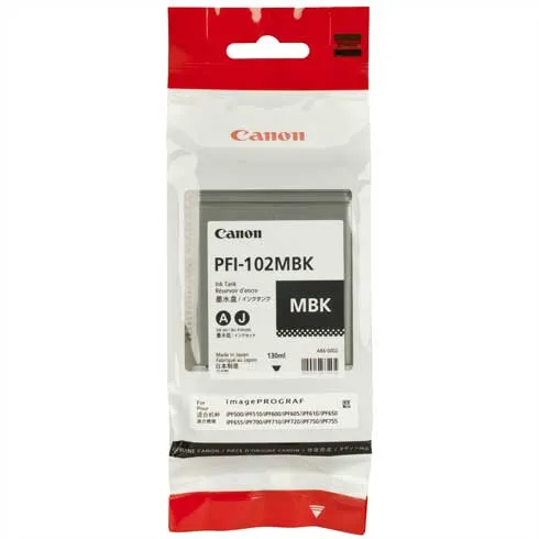 Tinteiro Canon PFI-102MBK Preto Matte