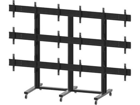 Suporte Video Wall de Chão 40 - 55" M Public Stand 3x3 Preto Multibrackets 9 Ecrãs