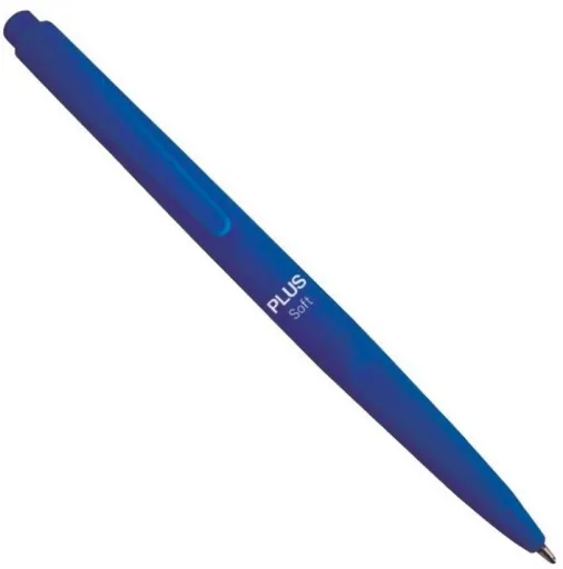 Esferográfica Plus Office Soft Azul 1Un