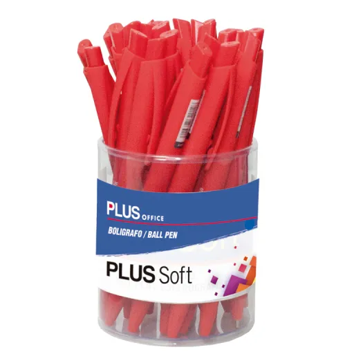 Esferográficas Plus Office Plus Soft Vermelho