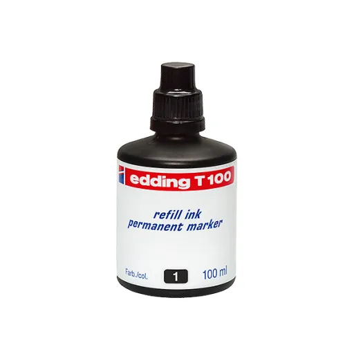 Tinta para Recarga Marcador Permanente Edding T100 Preto 100ml