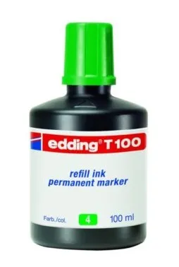 Tinta para Recarga Marcador Permanente Edding T100 Verde 100ml