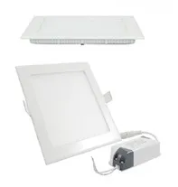 Projectores de Tecto Falso Downlight Quadrado 120x120x20mm, 420lm, 6W, 4200K com Transformador