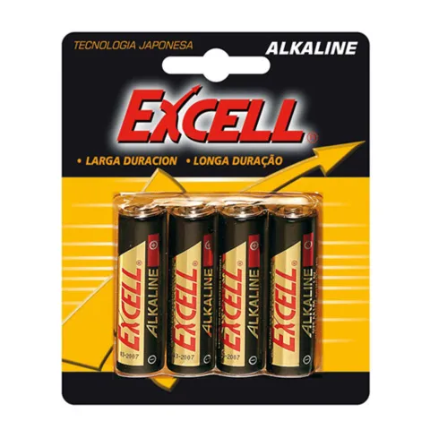 Pilhas Excell Alcalinas AA LR06 Blister de 4