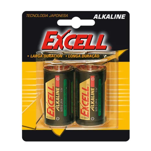 Pilhas Excell Alcalinas LR14 C Blister de 2