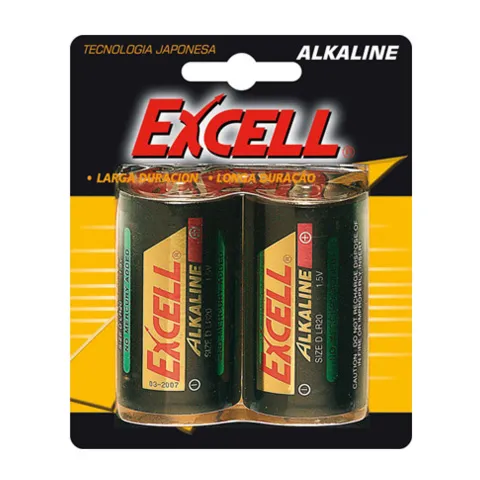 Pilhas Excell Alcalinas LR20 D Blister de 4