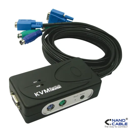 Kvm Switch Vga PS/2 1U-2PC+Cabo