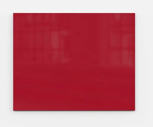 Quadro  Magnético Vidro 100x125cm Vermelho Mood Wall Branco