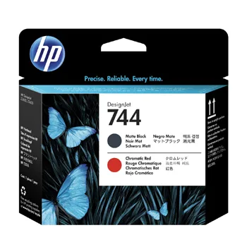 Tinteiro HP Nº744 Preto Matte e Vermelho