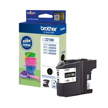 Tinteiro Brother Preto LC221BK