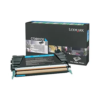 Toner Lexmark Azul Alta Capacidade 0C736H1CG