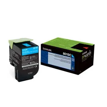 Toner Lexmark Azul com Programa Retorno, Elevada Capacidade 80C2HC0