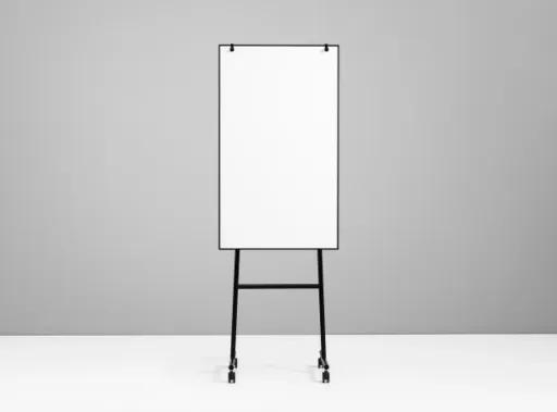 Quadro Branco Tripé Preto 70,7x196x65 cm One Mobile Flip Chart (Cavalete / Conferência)