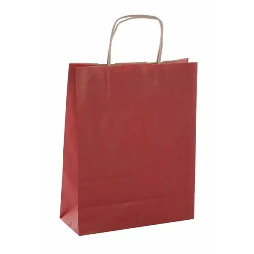 Sacos de Papel Kraft Vermelho 32x16x39mm Apli