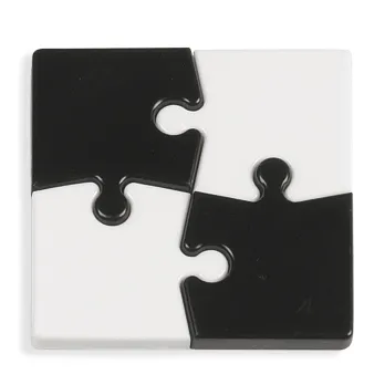 Ímans Puzzle Preto e Branco 60x60x4mm