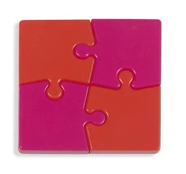 Ímans Puzzle Vermelho e Rosa 60x60x4mm