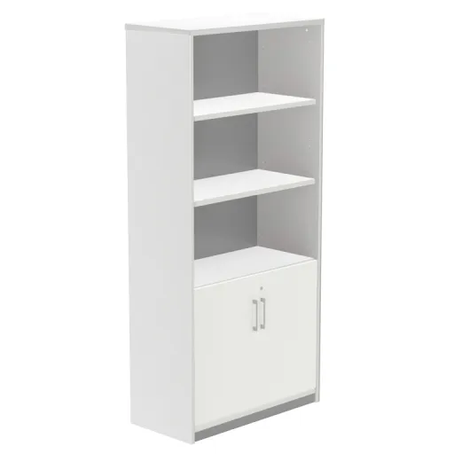 Armário Alto Porta Baixa 1950X900X450mm Branco Branco