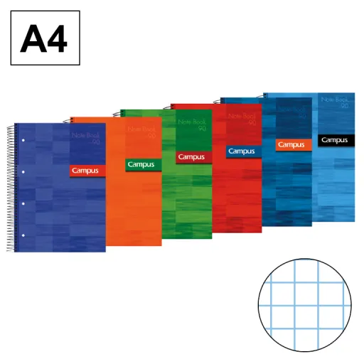 Caderno Espiral Capa Extradura A4 120 H Capa Extradura 90G CN5mm 4COLRS