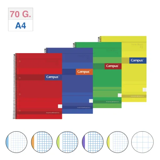 Caderno A4 160f C/Dur.Xadr.70g