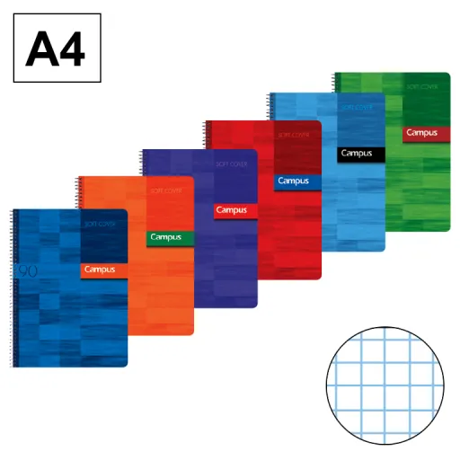 Caderno Campus A4 80fl.Xadrez