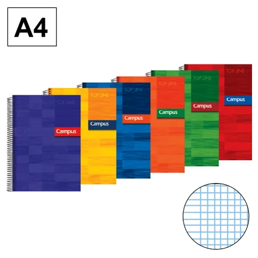 Caderno Espiral Capa Extradura A4 80Fls 70GR 90GR mm