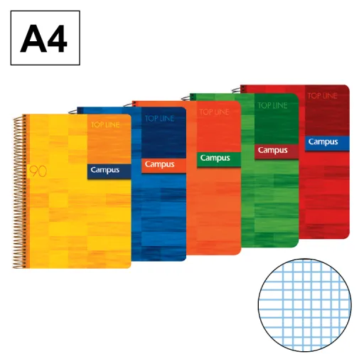 Caderno Espiral Capa Polipropileno A4 80Fls  90GR mm