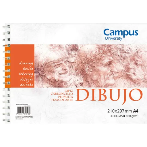 Bloco Desenho Campus A4 160G 30Fls