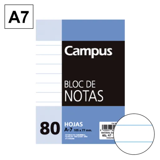 Bloco de Notas Microperfurado A7 80Fls 60GR Hn