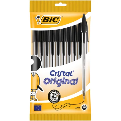 Esferográfica Bic Cristal Preto 10Un.