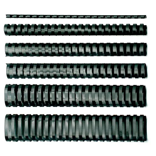 Argolas Plástico Redonda Preto 6mm 25 Fls 100U