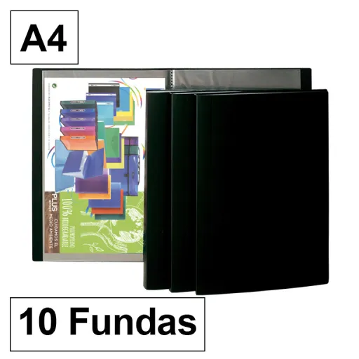 Portfolio Plus A4 10 Fls Preto