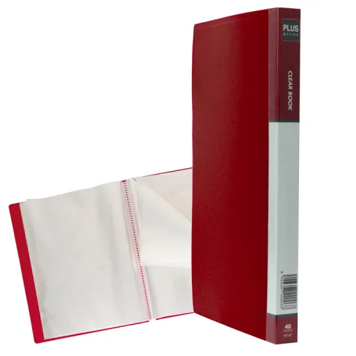 Portfolio Plus A4 Capa Rígida 40 Fls Vermelho