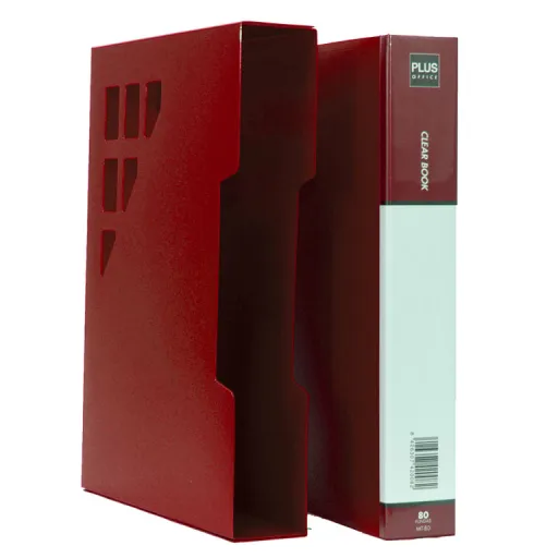 Portfolio Plus A4 Capa Rígida 80 Fls Vermelho