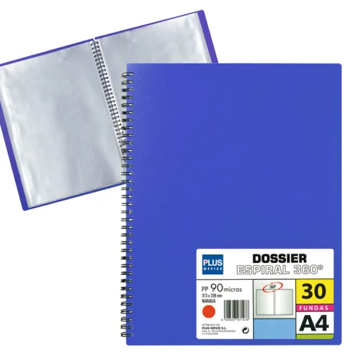 Portfolio Plus Espiral 30 Fls Azul